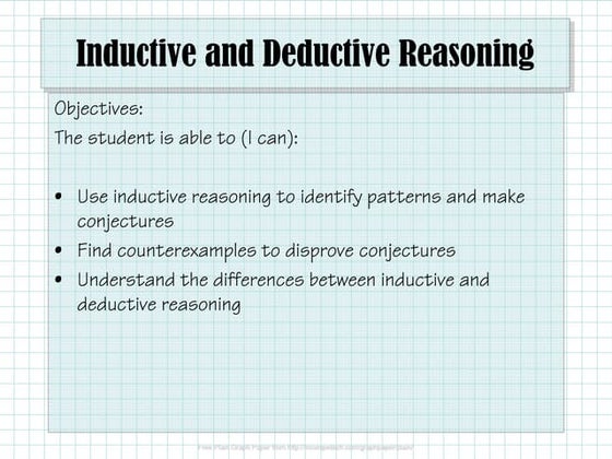 1.3.1 Inductive and Deductive Reasoning