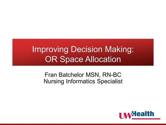 Deciding Surgery Room Allocations in a Hospital