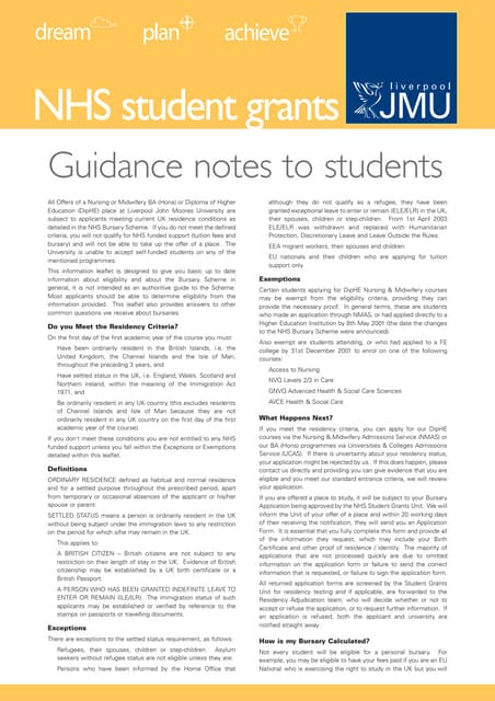 CHILDCARE GRANT AND OTHER SUPPORT FOR FULL-TIME STUDENT PARENTS IN ...
