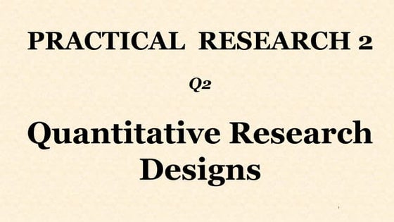 Topic: Research Design (PR1 Qualitative)