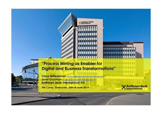 Process Mining as Enabler for Digital Transformations