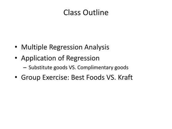 Multiple Regression Analysis