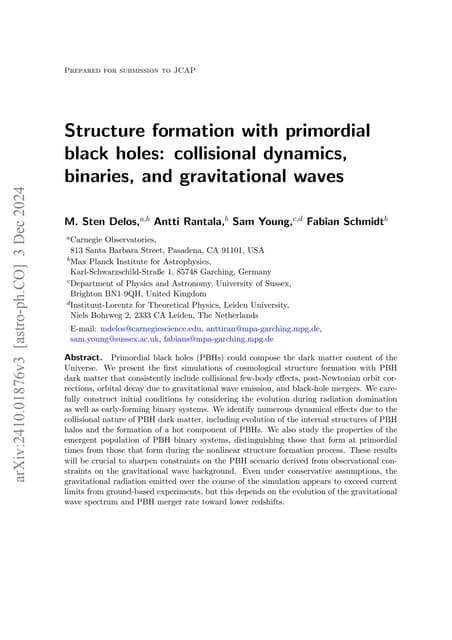 Structure formation with primordial black holes: collisional dynamics, binari...