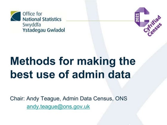 Methods for making the best use of admin data