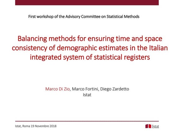 Sessione II - Estimation methods and accuracy  -  M. Di Zio, M. Fortini, D. Z...