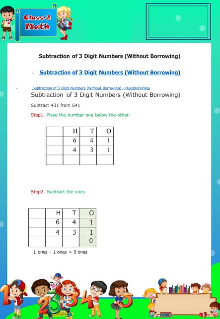 Grade 2 - Mathematics - Printable Worksheet