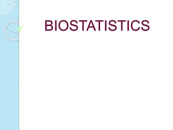 biostatistics