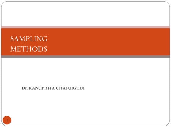 Sampling Methods