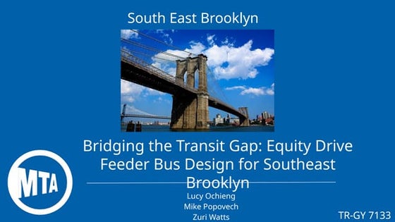 Bridging the Transit Gap: Equity Drive Feeder Bus Design for Southeast Brooklyn
