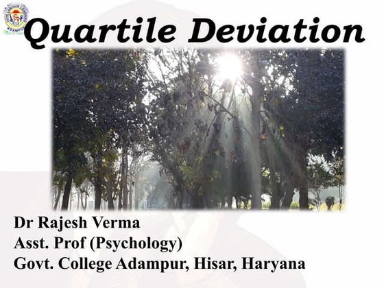 Quartile deviation (statiscs)
