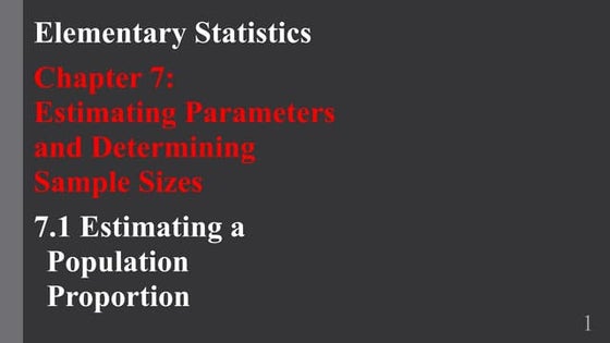 Estimating a Population Proportion  