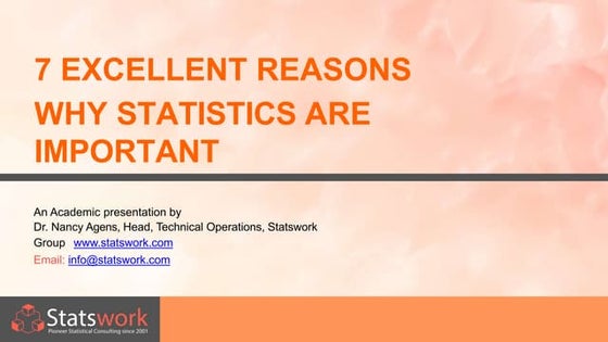 7 excellent reasons why statistics are important   statswork