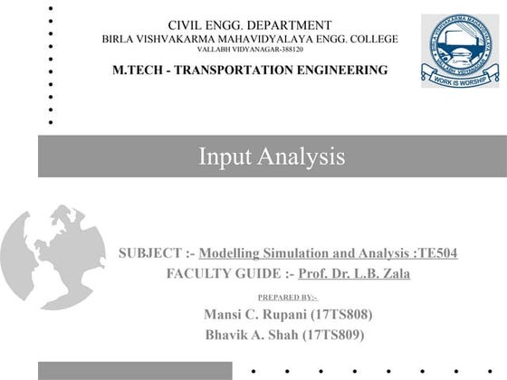 Input analysis