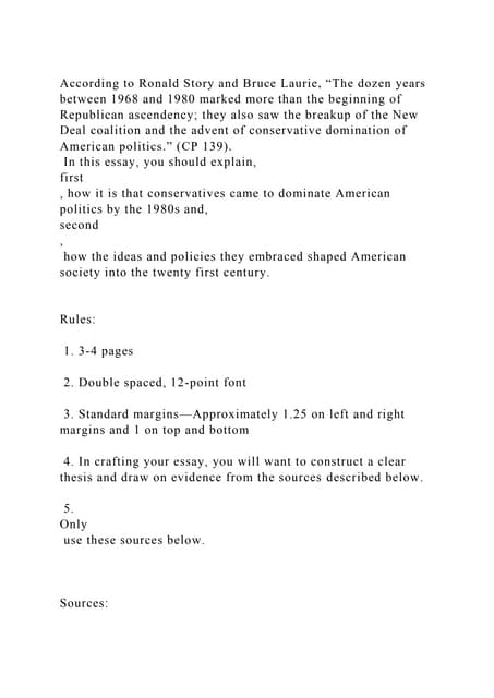 According to Ronald Story and Bruce Laurie, The dozen years between.docx