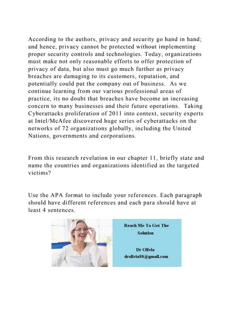 According to the authors, privacy and security go hand in hand; and .docx
