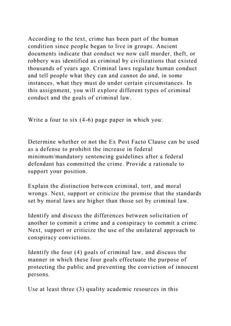 According to the text, crime has been part of the human condition si.docx