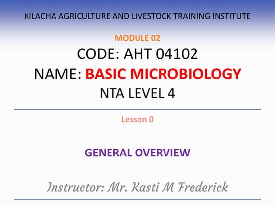Basic Microbiology Notes for Diploma Students