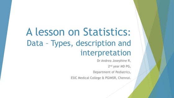 A lesson on statistics