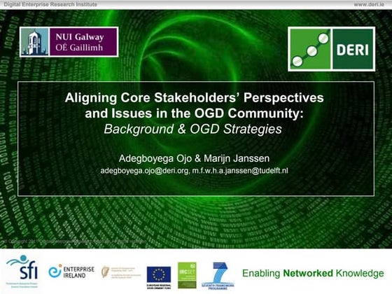 Aligning stakeholders' perspectives in Open Government Data Community