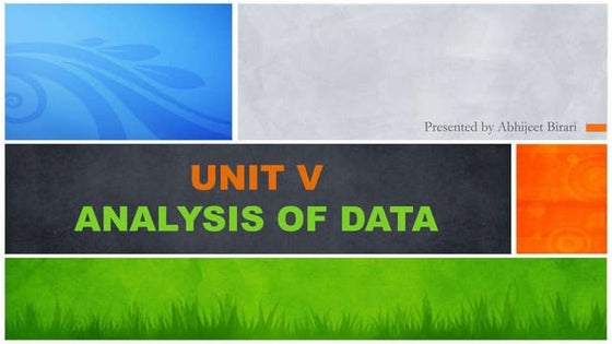 Analysis of data in research