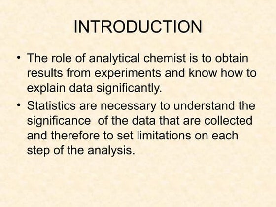 Analytical chemistry lecture 3