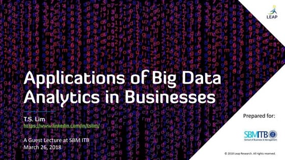 Applications of Big Data Analytics in Businesses