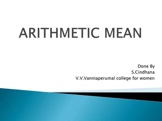 Arithmetic mean