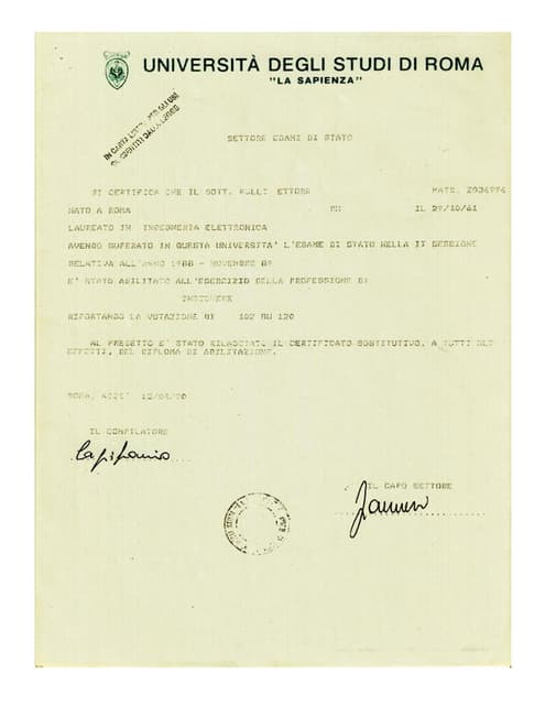 Certificato