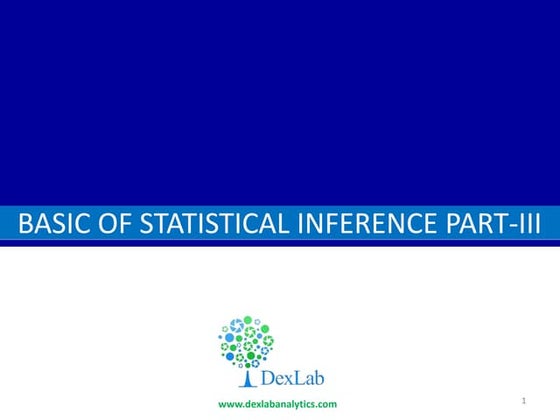 Basic of Statistical Inference Part-III: The Theory of Estimation from Dexlab...