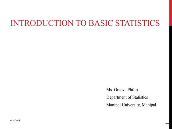 Basic statistics