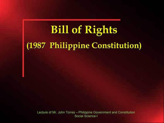 Bill of rights (lecture)