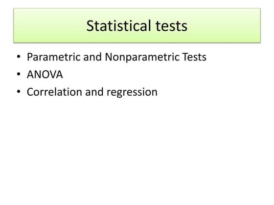 Biostatistics ii