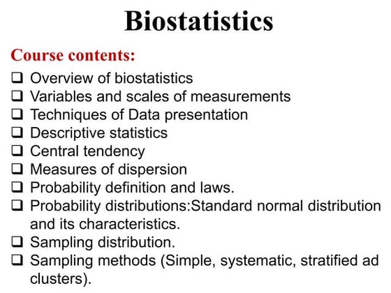 Biostatistics lec 1