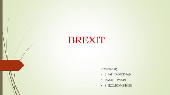 Brexit presentation