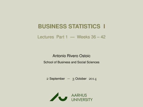 Business statistics-i-part1-aarhus-bss