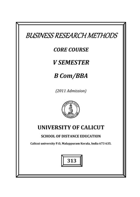 Business research methods