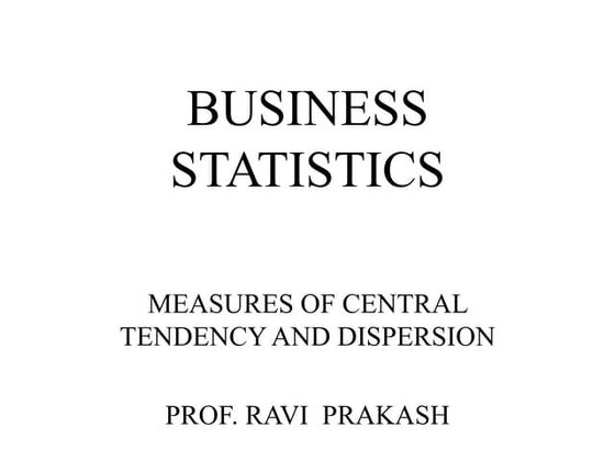 Business statistics