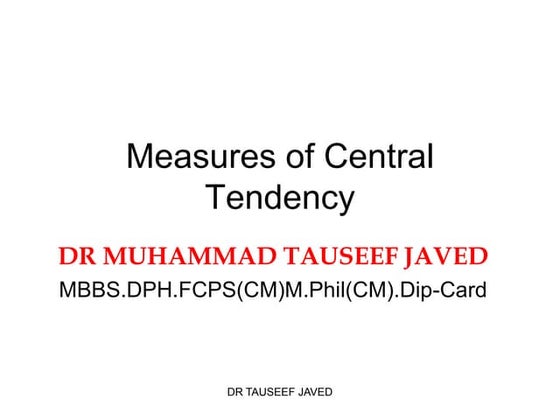 Central tendency