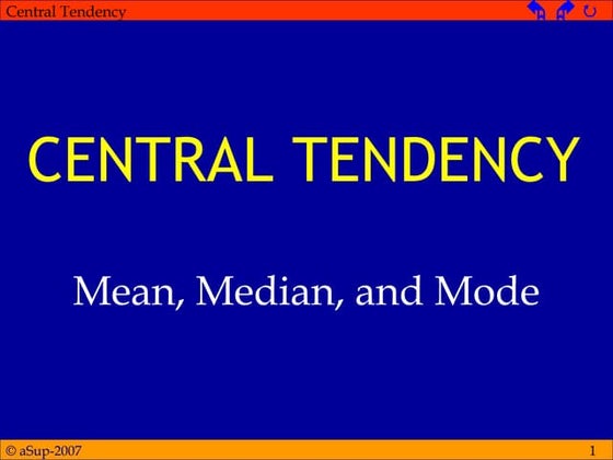 Central tendency