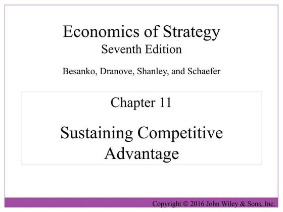 sustaining competitive advantage chapter 11