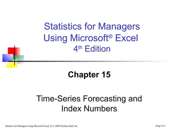 Chap15 time series forecasting & index number