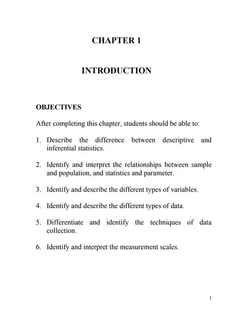 Statistik Chapter 1