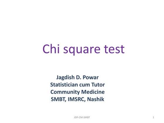 Chi square test