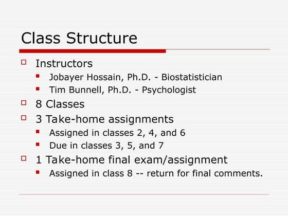 Class1.ppt Class StructureBasics of Statistics