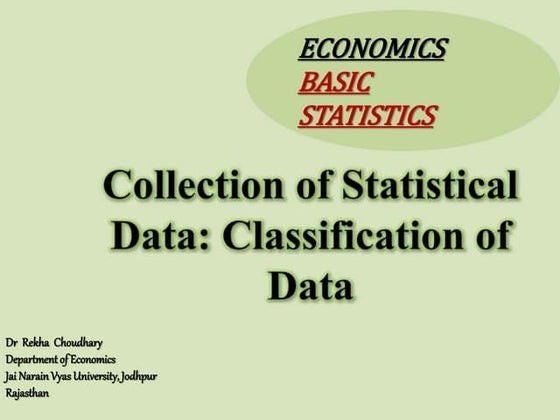 Classification of data