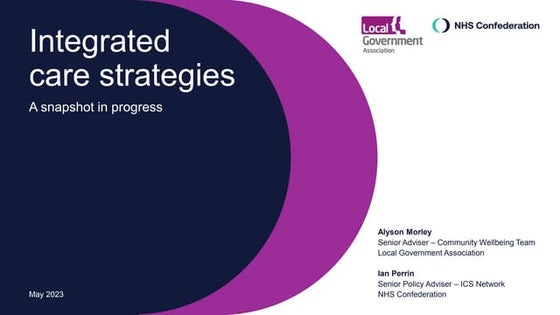 Integrated care strategies: A snapshot in progress
