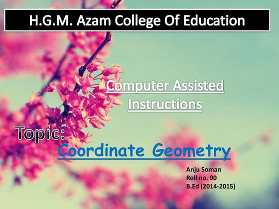 Coordinate geometry 