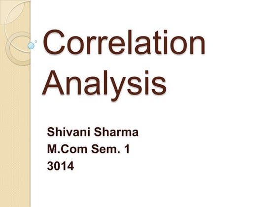 Correlation analysis