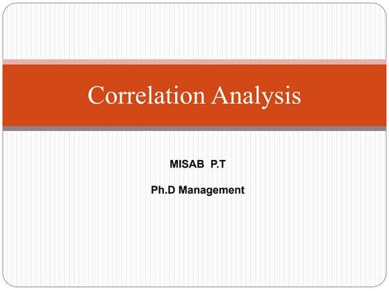 Correlation analysis 