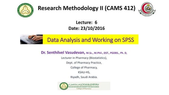 Data analysis and working on spss
